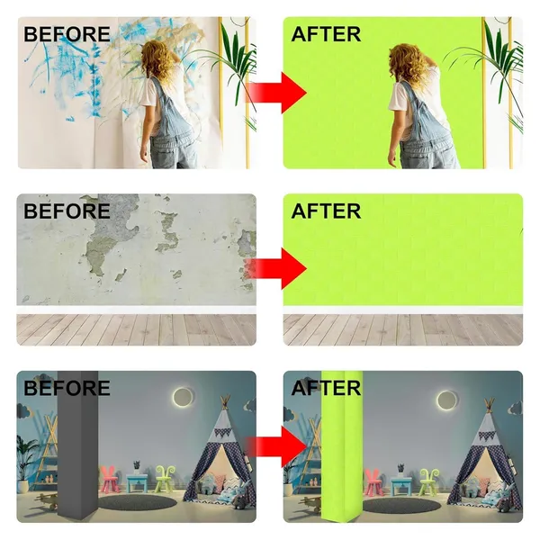 PACK_OF_2/5/10_-_Self-Adhesive_Waterproof_Pe_Foam_3D_Wall_Panels_Wallpaper_Sticker_For_Office,_Living_Room,_And_Home_Decoration_Wallpaper_For_Wall_(Green_Brick)
