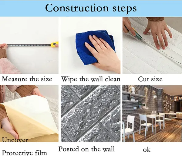 PACK_OF_2/5/10_-_Self-Adhesive_Waterproof_Foam_3D_Wall_Panels_Wallpaper_Sticker_For_Office,_Living_Room,_And_Home_Decoration_Wallpaper_For_Wall_(Grey_Brick)