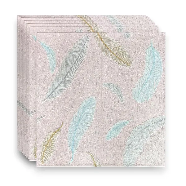 PACK_OF_2/5/10_-_Self-Adhesive_Waterproof_Pe_Foam_3D_Wall_Panels_Wallpaper_Sticker_For_Office,_Living_Room,_And_Home_Decoration_Wallpaper_For_Wall_(Pink_Wing)