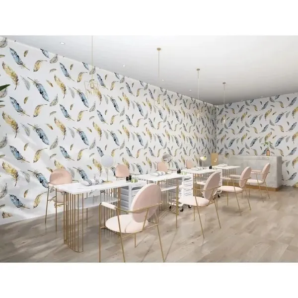 PACK_OF_2/5/10_-_Self-Adhesive_Waterproof_Pe_Foam_3D_Wall_Panels_Wallpaper_Sticker_For_Office,_Living_Room,_And_Home_Decoration_Wallpaper_For_Wall_(White_Feather)