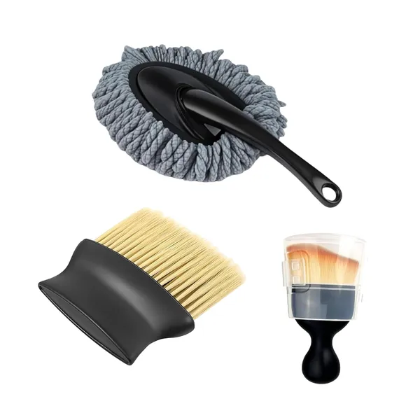 3_Pcs_Car_Interior_Cleaning_Brush_Combo_With_Soft_Microfiber_Car_Cleaning_Mop_Duster_Multipurpose_Dust_Cleaner_(Medium_Duster_And_2_Brushes)
