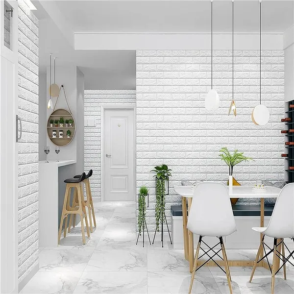 PACK_OF_2/5/10_-_Self-Adhesive_Waterproof_PE_Foam_3D_Wall_Panels_Wallpaper_Sticker_for_Office,_Living_Room,_and_Home_Decoration_Wallpaper_for_Wall_(White_Brick)