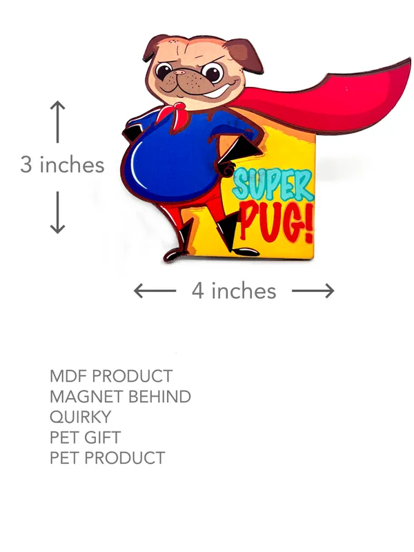 Multicolour_Fridge_Magnet_For_Pug_Lovers