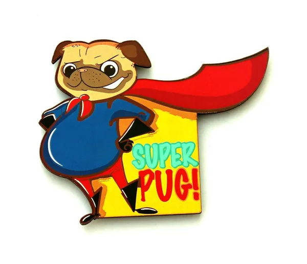 Multicolour_Fridge_Magnet_For_Pug_Lovers
