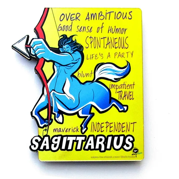 Quirky_Sagittarius_Zodiac_Fridge_Magnet_|_For_Refrigerator,_Home_Decor