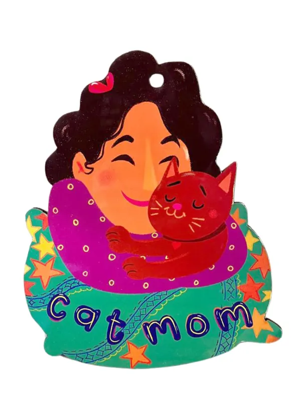 Cat_Mom_Cute_Plate_Wall_Hanging_|_For_Home_&_Wall_Decoration_|_8.7_X_6.9_Inch