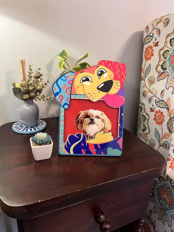 Dog_Themed_Photo_Frame_|_For_Home_Decor_&_Pet_Lovers_|_9.5_X_6.5_Inch