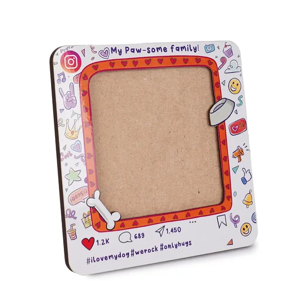 Wooden_Pet_Themed_Family_Photo_Frame_|_For_Home_Decor_&_Pet_Lovers