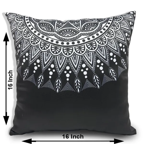 Black_Set_Of_2_Mandala_Print_Cushion_Cover_Decorative_Square_Covers_|_For_Sofa_Couch_Pillow_And_Living_Room_Ethnic_Soft_And_Durable_|_For_Home_Festival_And_Bedroom_Decor_|_16_X_16_Inch