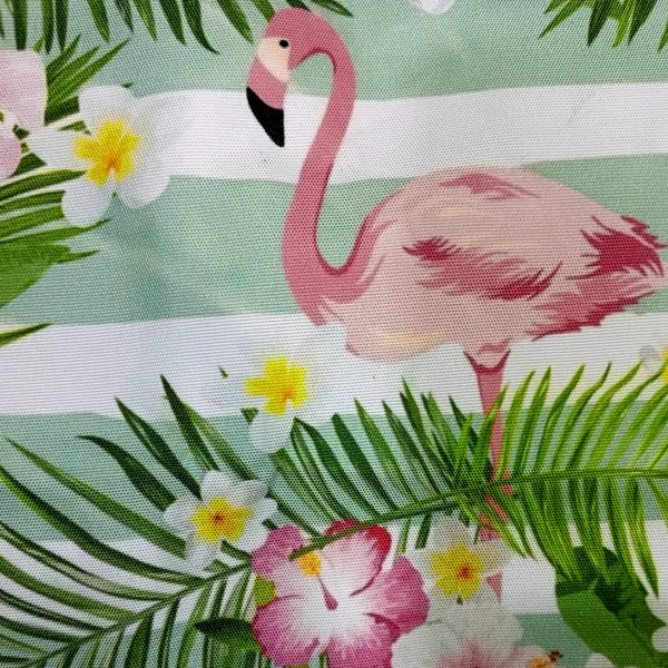 Green_Poly_Canvas_Floral_Digital_Print_Beach_Bag_With_Inner_Zip_Pocket,Multi_Purpose_Use,_Re-Usable_,Stylish_And_Spacious_||20"X12"X6"+_Handle-20"