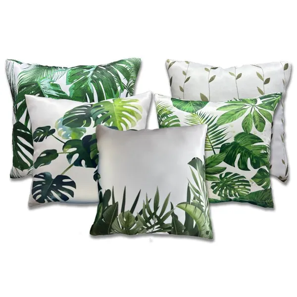 White_Green_Set_Of_5_Decorative_Cushion_Cover_Decorative_Square_Covers_|_For_Sofa_Couch_Pillow_And_Living_Room_Ethnic_Soft_And_Durable_|_For_Home_Festival_And_Bedroom_Decor_|_16_X_16_Inch