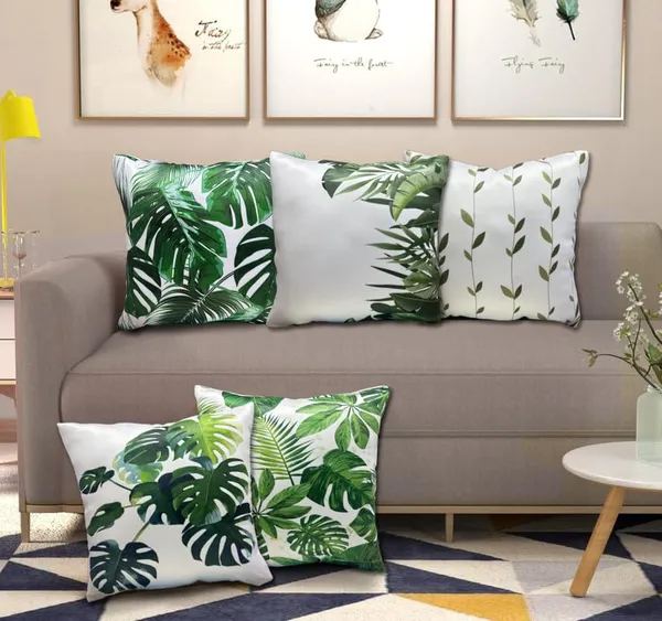 White_Green_Set_Of_5_Decorative_Cushion_Cover_Decorative_Square_Covers_|_For_Sofa_Couch_Pillow_And_Living_Room_Ethnic_Soft_And_Durable_|_For_Home_Festival_And_Bedroom_Decor_|_16_X_16_Inch