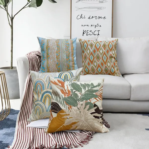 Cream_Set_Of_4_Cream_Boho_Print_Cushion_Cover_Decorative_Square_Covers_|_For_Sofa_Couch_Pillow_And_Living_Room_Ethnic_Soft_And_Durable_|_For_Home_Festival_And_Bedroom_Decor_|_16_X_16_Inch