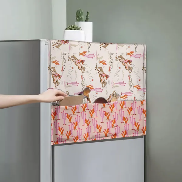 Pink_Refrigerator_Cover_Durable_Polyester_With_Abstract_Pattern_Digital_Print_Abstract_Colour_Size_46_X_22_Inch