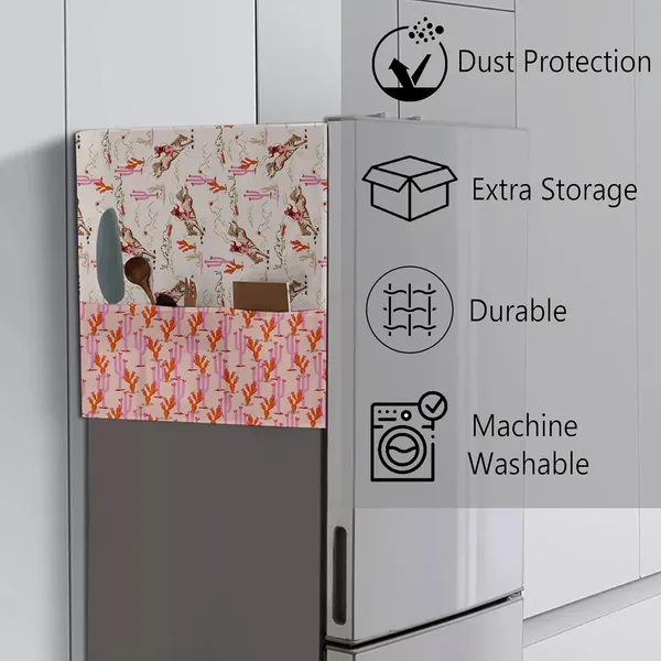 Pink_Refrigerator_Cover_Durable_Polyester_With_Abstract_Pattern_Digital_Print_Abstract_Colour_Size_46_X_22_Inch