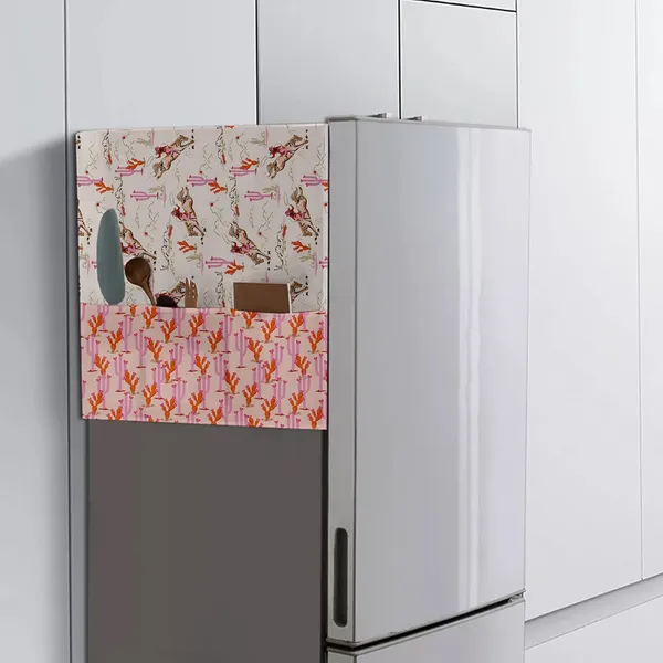 Pink_Refrigerator_Cover_Durable_Polyester_With_Abstract_Pattern_Digital_Print_Abstract_Colour_Size_46_X_22_Inch
