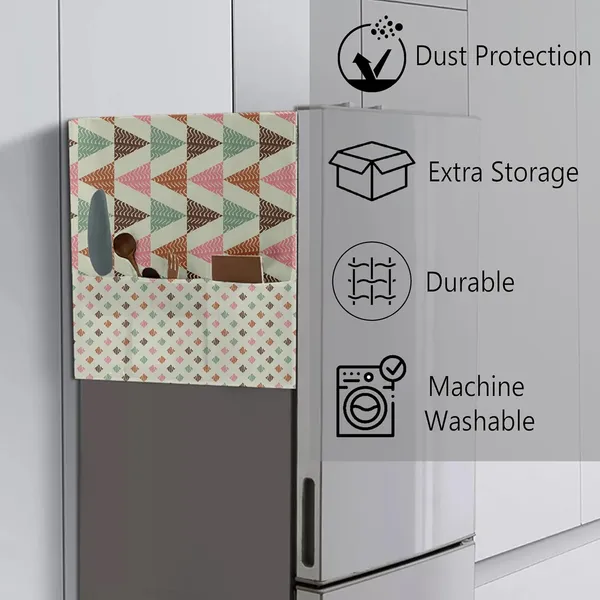 Cream_Refrigerator_Cover_With_Nonwoven_Backing_Geometric_Digital_Print_Geometric_Colour_Size_46_X_22_Inch