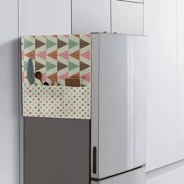 Cream_Refrigerator_Cover_With_Nonwoven_Backing_Geometric_Digital_Print_Geometric_Colour_Size_46_X_22_Inch