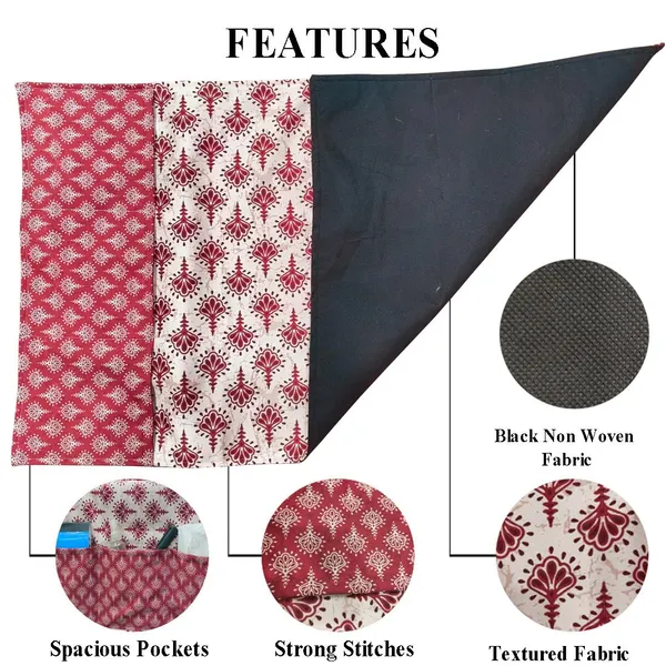 Red_Decorative_And_Durable_Refrigerator_Top_Cover_Polyester_Fabric_Block_Print_Pattern_Block_Colour_Size_46_X_22_Inch