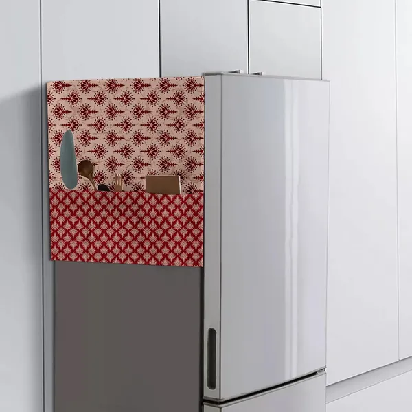 Red_Decorative_And_Durable_Refrigerator_Top_Cover_Polyester_Fabric_Block_Print_Pattern_Block_Colour_Size_46_X_22_Inch