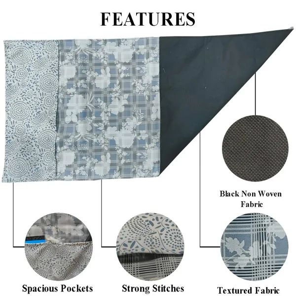 Grey_Polyester_Textured_Refrigerator_Cover_Easy_To_Maintain_And_Stylish_Floral_Colour_Size_46_X_22_Inch