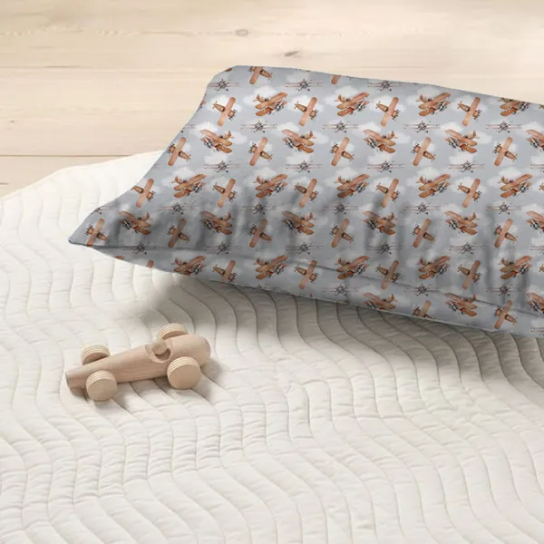Grey_Kids_Bedsheet_With_1_Pillow_Cover_For_Single_Bed_Cute_And_Fun_Print_Sheets_For_Boys_And_Girls,_Ideal_For_Children?_Room,_Perfect_For_Kids_Room_Size_5'_X_7.5_(Airplane)