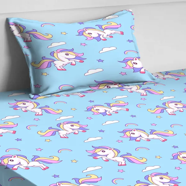 Blue_Kids_Bedsheet_With_1_Pillow_Cover_For_Single_Bed_Cute_And_Fun_Print_Sheets_For_Boys_And_Girls,_Ideal_For_Children?_Room,_Perfect_For_Kids_Room_Size_5'_X_7.5_(Unicorn))