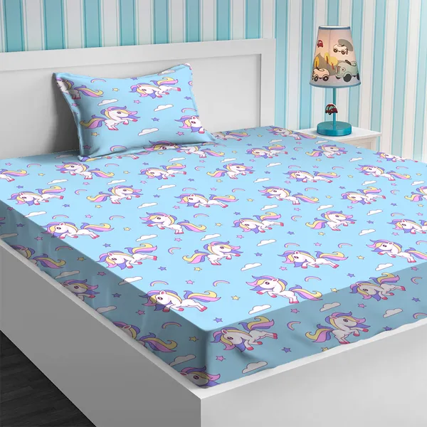 Blue_Kids_Bedsheet_With_1_Pillow_Cover_For_Single_Bed_Cute_And_Fun_Print_Sheets_For_Boys_And_Girls,_Ideal_For_Children?_Room,_Perfect_For_Kids_Room_Size_5'_X_7.5_(Unicorn))
