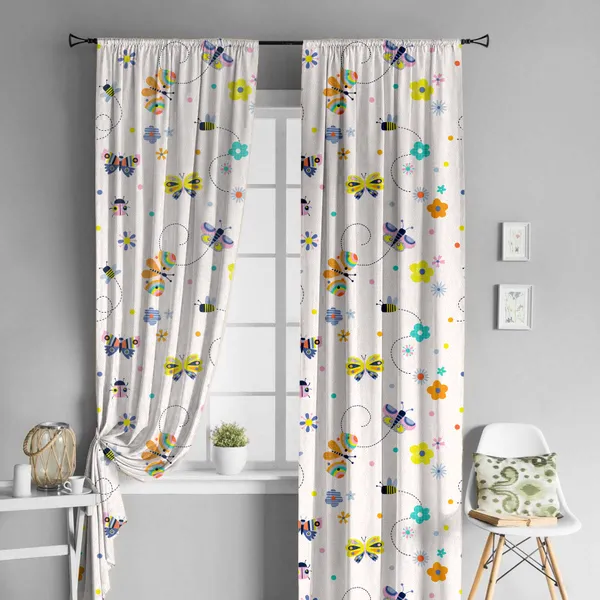 White_Kids_Room_Curtain_With_Tieback_Kid_Curtains_Printed_For_Boys_And_Girls_Room,_Bedroom_Decor,_Window_Drapes_With_Rod_Pocket_Cute_Designs_For_Baby_Room_|_Set_Of_2