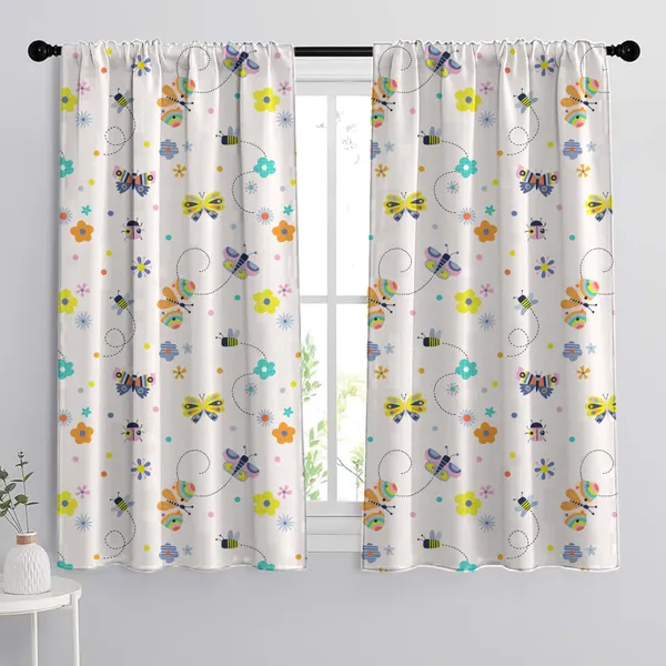 White_Kids_Room_Curtain_With_Tieback_Kid_Curtains_Printed_For_Boys_And_Girls_Room,_Bedroom_Decor,_Window_Drapes_With_Rod_Pocket_Cute_Designs_For_Baby_Room_|_Set_Of_2