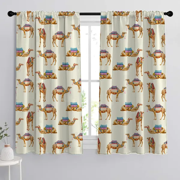 Cream_Kids_Room_Curtain_With_Tieback_Kid_Curtains_Printed_For_Boys_And_Girls_Room,_Bedroom_Decor,_Window_Drapes_With_Rod_Pocket_Cute_Designs_For_Baby_Room_|_Set_Of_2_(5_Ft)