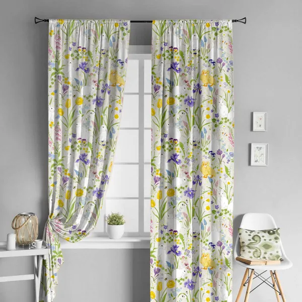 Multicolor_Kids_Room_Curtain_With_Tieback_Kid_Curtains_Printed_For_Boys_And_Girls_Room,_Bedroom_Decor,_Window_Drapes_With_Rod_Pocket_Cute_Designs_For_Baby_Room_|_Set_Of_2_(5_Ft,_Floral)