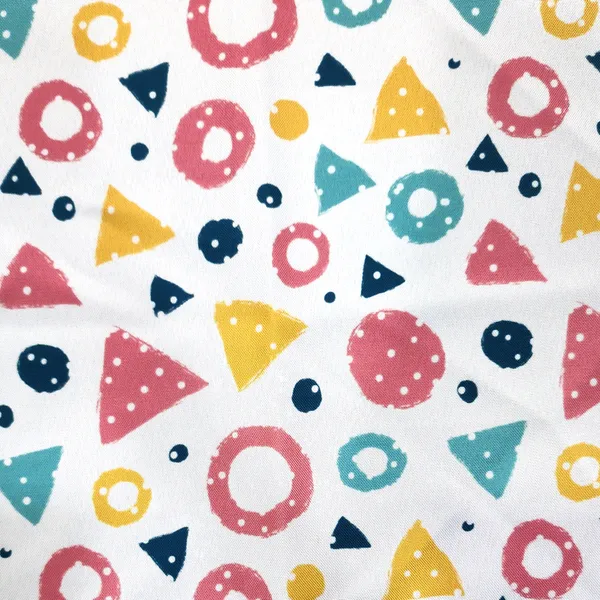 White_Kids_Room_Curtain_With_Tieback_Kid_Curtains_Printed_For_Boys_And_Girls_Room,_Bedroom_Decor,_Window_Drapes_With_Rod_Pocket_Cute_Designs_For_Baby_Room_|_Set_Of_2_(5_Ft,_Shapes)