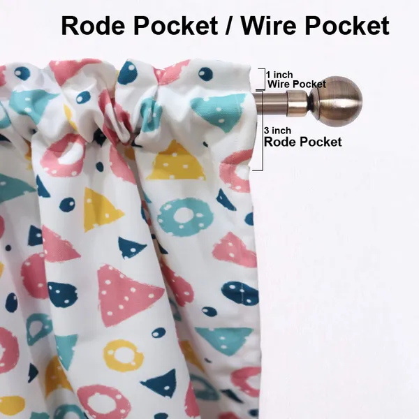 White_Kids_Room_Curtain_With_Tieback_Kid_Curtains_Printed_For_Boys_And_Girls_Room,_Bedroom_Decor,_Window_Drapes_With_Rod_Pocket_Cute_Designs_For_Baby_Room_|_Set_Of_2_(5_Ft,_Shapes)