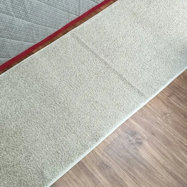 Cream_100%_Micro_Fiber_Bedside_Runner_Blend_Carpet_Rug_Anti_Skid_Backing_For_Home/Kitchen/Living_Area/Office_Entrance_(24"X60")