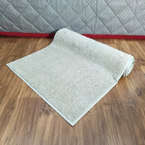 Cream_100%_Micro_Fiber_Bedside_Runner_Blend_Carpet_Rug_Anti_Skid_Backing_For_Home/Kitchen/Living_Area/Office_Entrance_(24"X60")