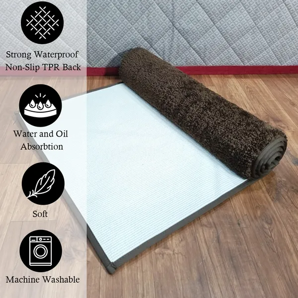 Dark_Brown_100%_Micro_Fiber_Bedside_Runner_Blend_Carpet_Rug_Anti_Skid_Backing_For_Home/Kitchen/Living_Area/Office_Entrance_(24"X60")