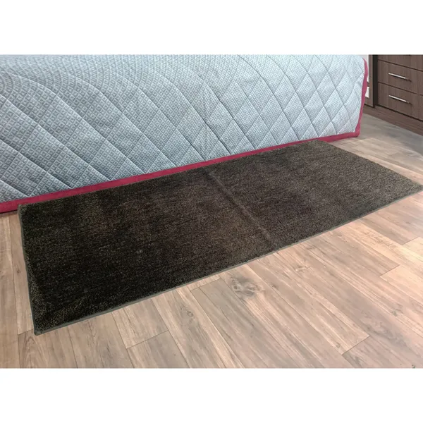 Dark_Brown_100%_Micro_Fiber_Bedside_Runner_Blend_Carpet_Rug_Anti_Skid_Backing_For_Home/Kitchen/Living_Area/Office_Entrance_(24"X60")