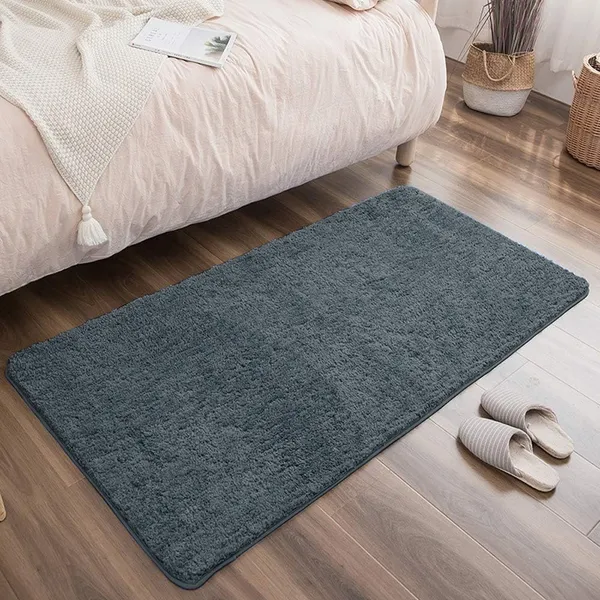 Grey_100%_Micro_Fiber_Bedside_Runner_Blend_Carpet_Rug_Anti_Skid_Backing_For_Home/Kitchen/Living_Area/Office_Entrance_(24"X60")