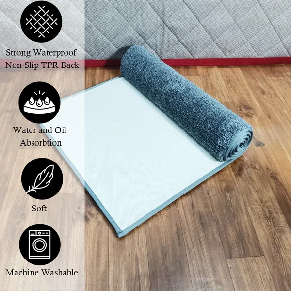 Grey_100%_Micro_Fiber_Bedside_Runner_Blend_Carpet_Rug_Anti_Skid_Backing_For_Home/Kitchen/Living_Area/Office_Entrance_(24"X60")