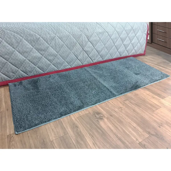 Grey_100%_Micro_Fiber_Bedside_Runner_Blend_Carpet_Rug_Anti_Skid_Backing_For_Home/Kitchen/Living_Area/Office_Entrance_(24"X60")
