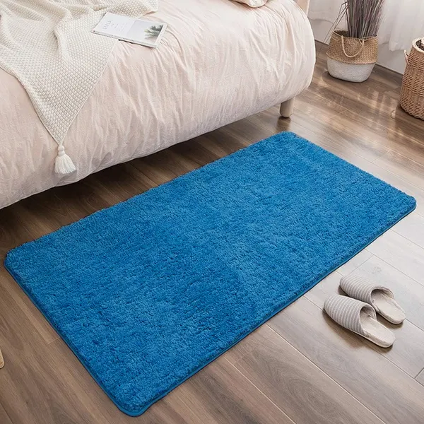 Light_Blue_100%_Micro_Fiber_Bedside_Runner_Blend_Carpet_Rug_Anti_Skid_Backing_For_Home/Kitchen/Living_Area/Office_Entrance_(24"X60")