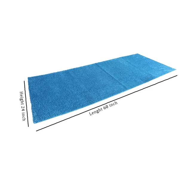 Light_Blue_100%_Micro_Fiber_Bedside_Runner_Blend_Carpet_Rug_Anti_Skid_Backing_For_Home/Kitchen/Living_Area/Office_Entrance_(24"X60")