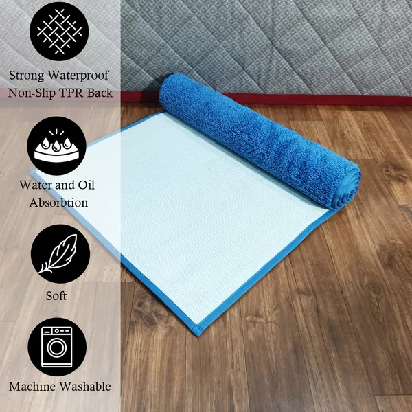 Light_Blue_100%_Micro_Fiber_Bedside_Runner_Blend_Carpet_Rug_Anti_Skid_Backing_For_Home/Kitchen/Living_Area/Office_Entrance_(24"X60")