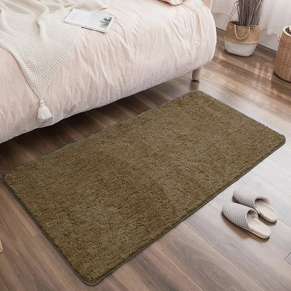 Light_Brown_100%_Micro_Fiber_Bedside_Runner_Blend_Carpet_Rug_Anti_Skid_Backing_For_Home/Kitchen/Living_Area/Office_Entrance_(24"X60")
