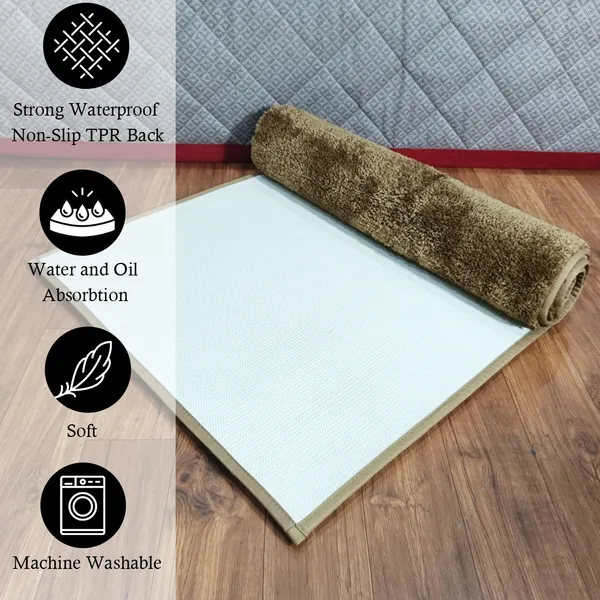 Light_Brown_100%_Micro_Fiber_Bedside_Runner_Blend_Carpet_Rug_Anti_Skid_Backing_For_Home/Kitchen/Living_Area/Office_Entrance_(24"X60")