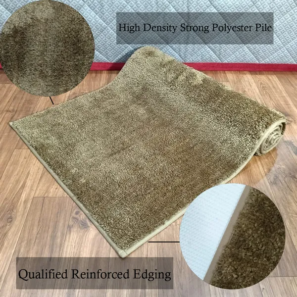 Light_Brown_100%_Micro_Fiber_Bedside_Runner_Blend_Carpet_Rug_Anti_Skid_Backing_For_Home/Kitchen/Living_Area/Office_Entrance_(24"X60")