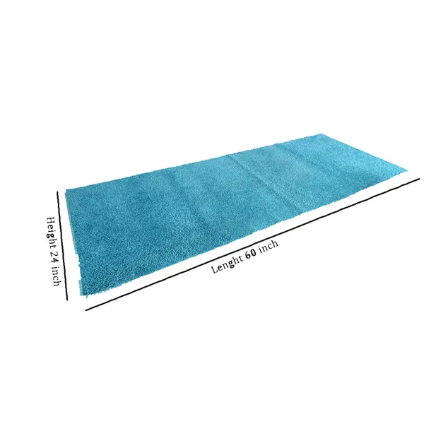 Blue_100%_Micro_Fiber_Bedside_Runner_Blend_Carpet_Rug_Anti_Skid_Backing_For_Home/Kitchen/Living_Area/Office_Entrance_(24"X60")