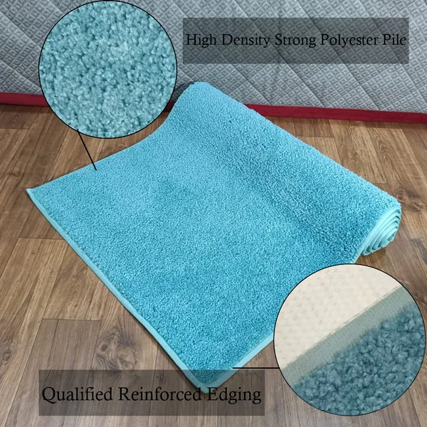 Blue_100%_Micro_Fiber_Bedside_Runner_Blend_Carpet_Rug_Anti_Skid_Backing_For_Home/Kitchen/Living_Area/Office_Entrance_(24"X60")