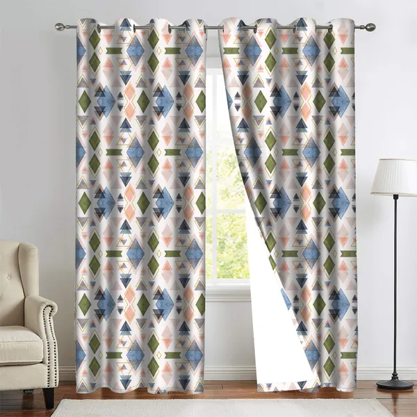 White_And_Blue_Textured_Fabric_Curtains_With_Tieback_And_Eyelets_Premium_Long_Printed_Polyester_Parda_Set_For_Bedroom_And_Living_Room_And_Window_Curtains__|_Set_Of_2